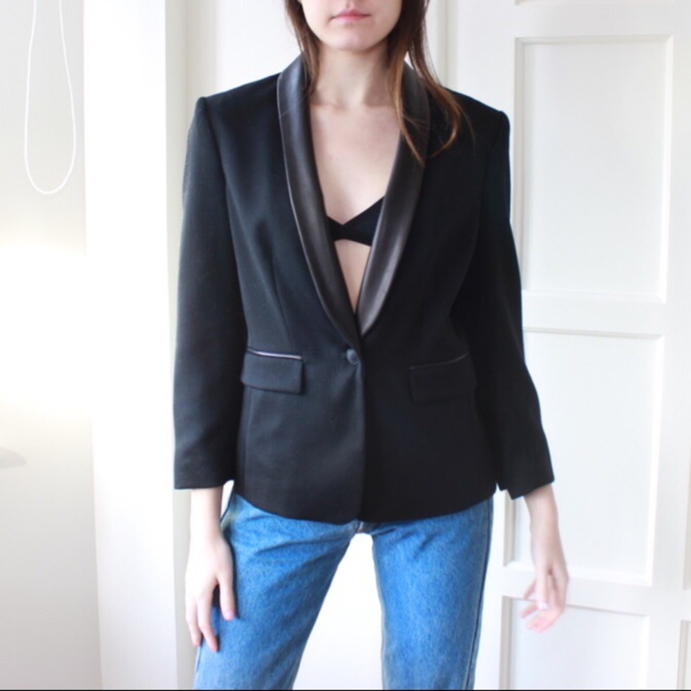 Rag & Bone Blazer with Leather Detail